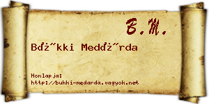 Bükki Medárda névjegykártya
